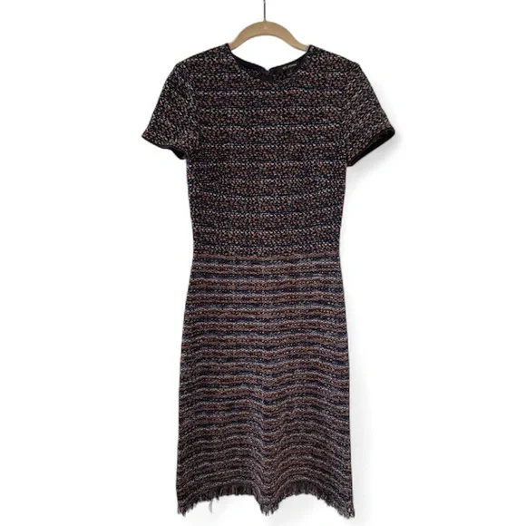 knee length dresses for ladies St. John Size 6 Knit Midi Dress - Luxury Used Designer Dresses